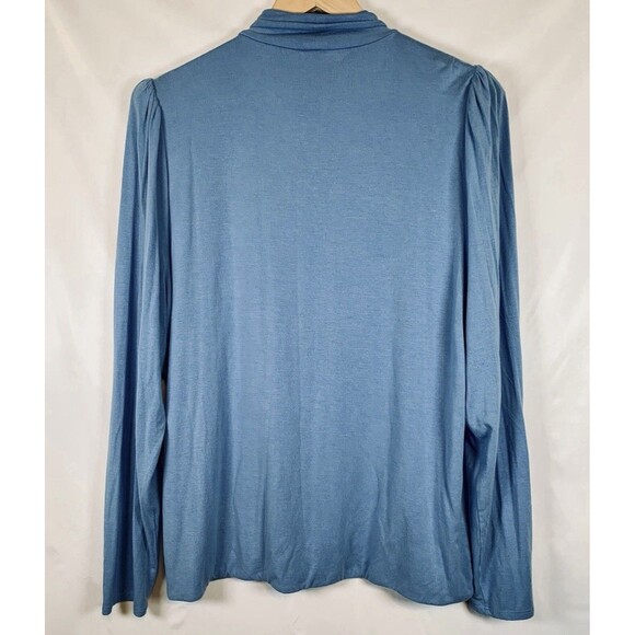 J Crew Form Knit Ceil Blue Long Sleeve Turtleneck Top Women’s Plus Size XXL - Picture 6 of 6